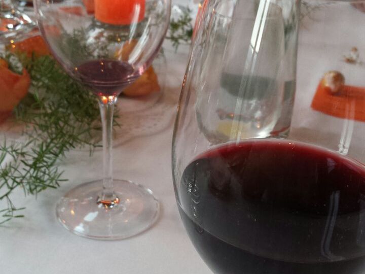 Wine glasses on the table