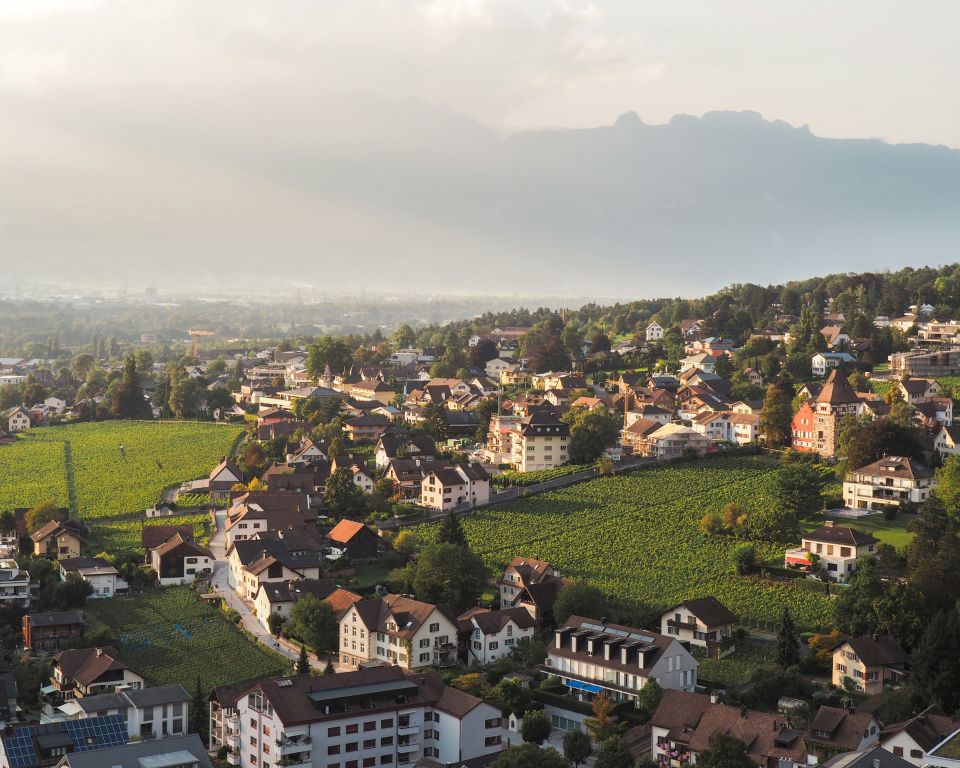 Swiss village in the vineyards